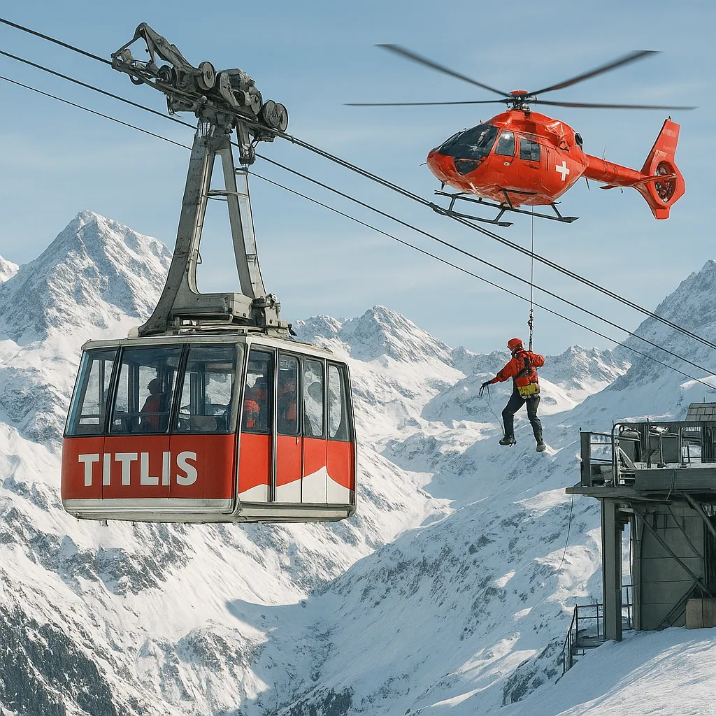 Awaria zatrzymała Titlis Connect, ewakuują około 200 osób