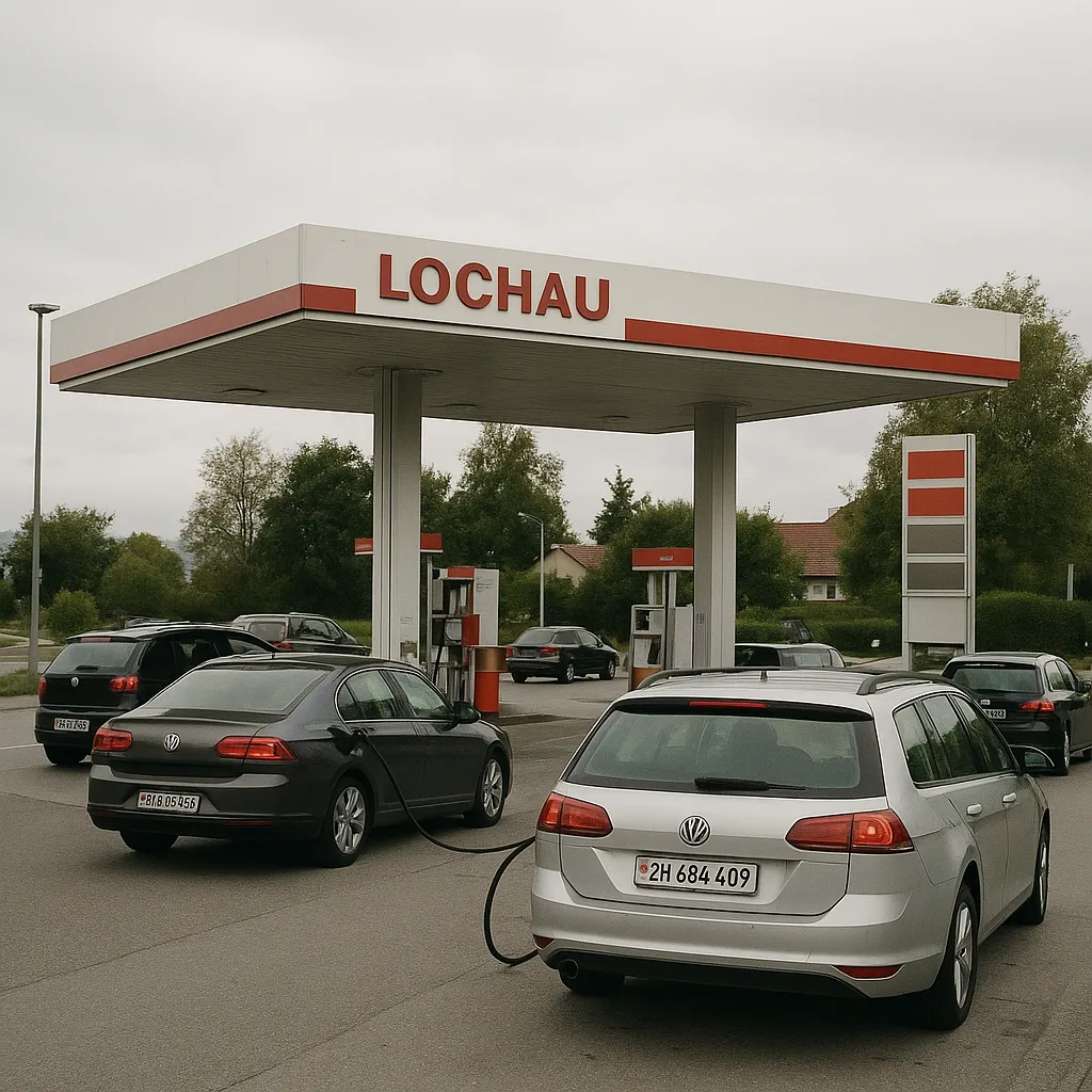 Szwajcarzy jeżdżą do Austrii po tańsze paliwo